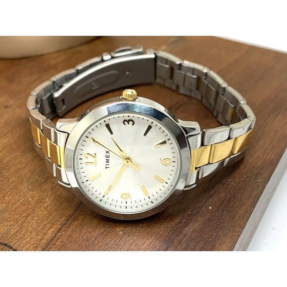 Timex Women's Watch TW2V35900 Quartz Silver Dial Two Tone Stainless Stee… - Picture 7 of 13